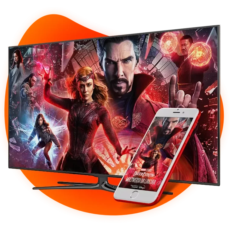 Aproveite na TV e no celular